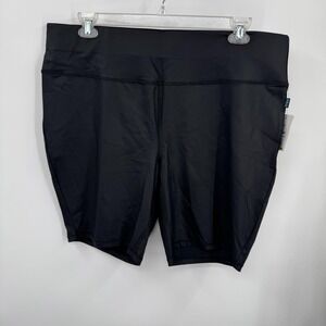 FILA Bike Shorts Womens 3X Black End Game Hi-Rise Stretch Performance Activewear